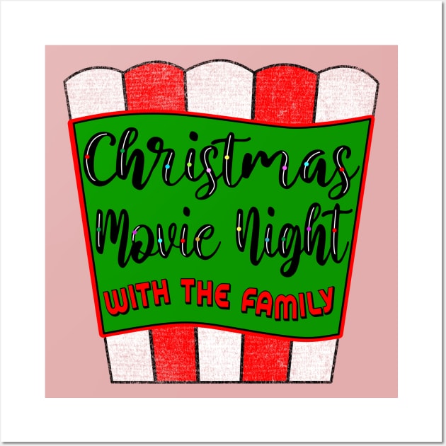 Christmas Movie Night with the Family Wall Art by Blended Designs